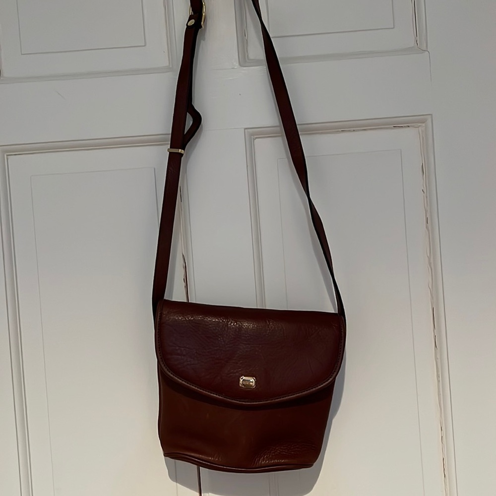 OROTON, brown leather, small bag, Crossbody capable